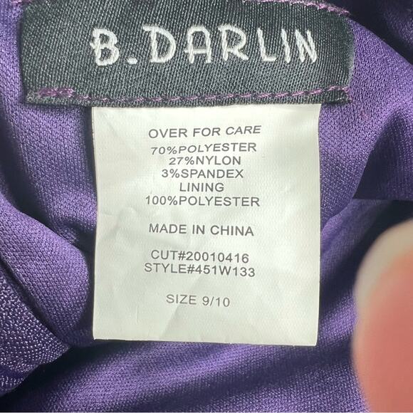 B. Darlin Sequin Mesh Party Dress 9/10 Strappy X-Back Goth Glam HOCO Holiday - Picture 12 of 12